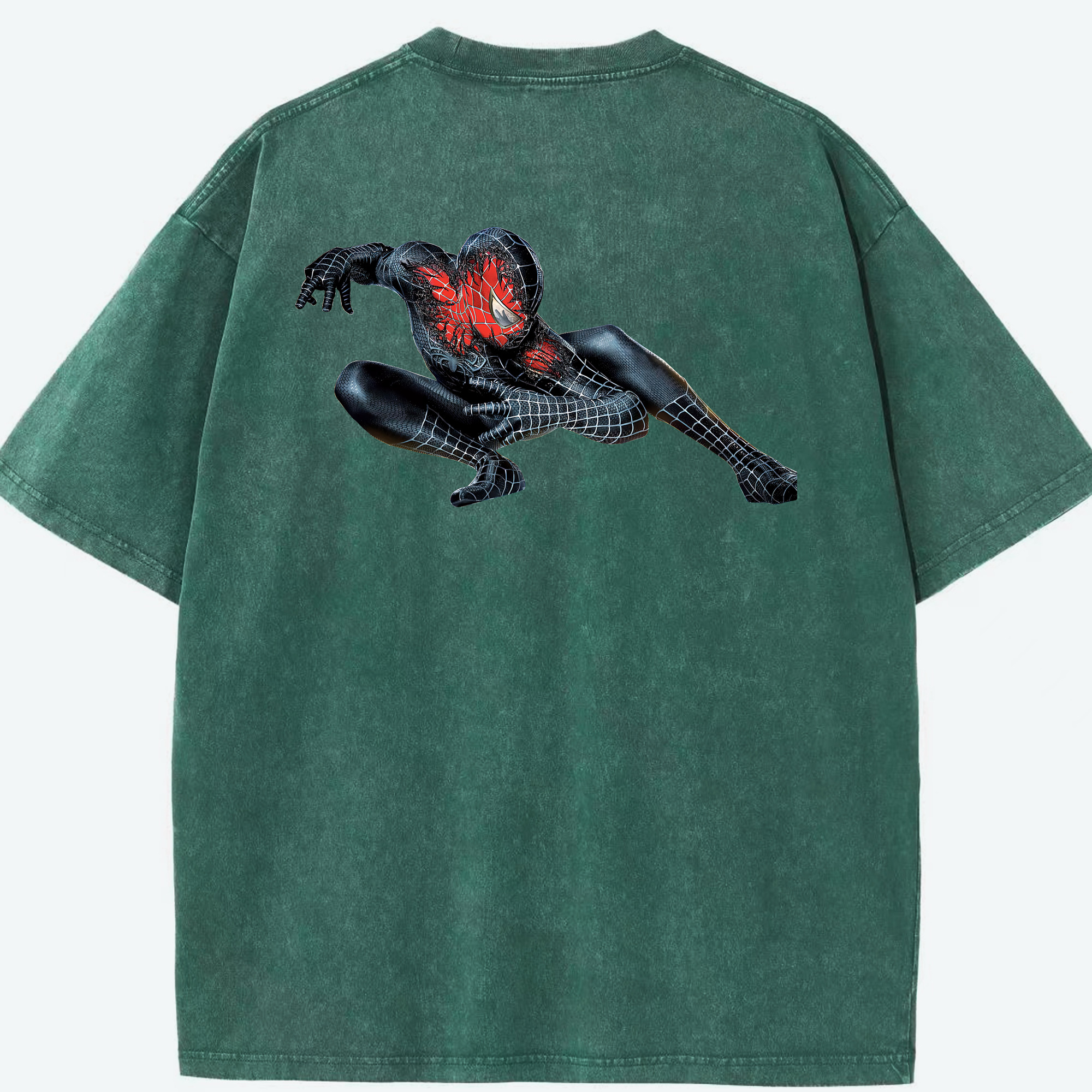 （画像用） Spider Man スパイダーマン 綿100% ヴィンテージ風 半袖Tシャツ（背面プリント）